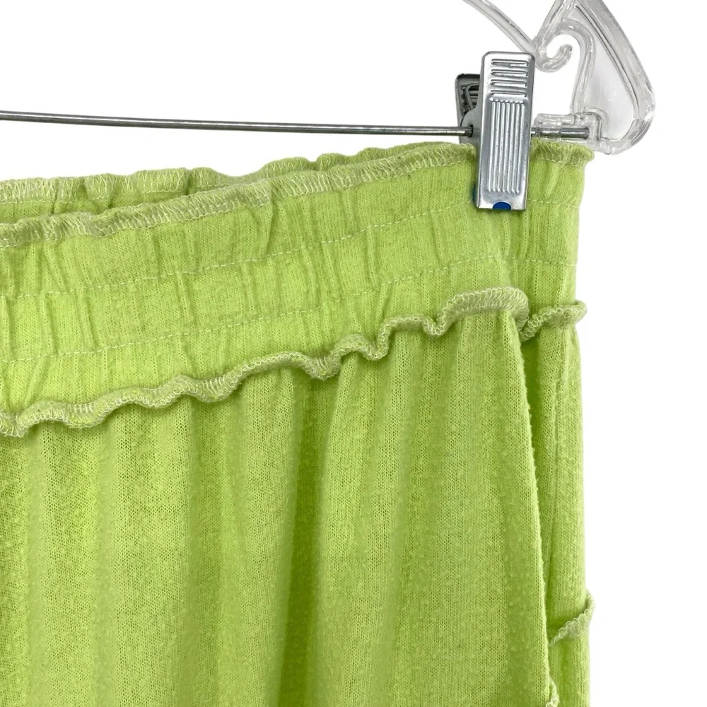 Out From Under Urban Outfitters Green Ballon Cinched Fuzzy Lounge Pants - Picture 4 of 9